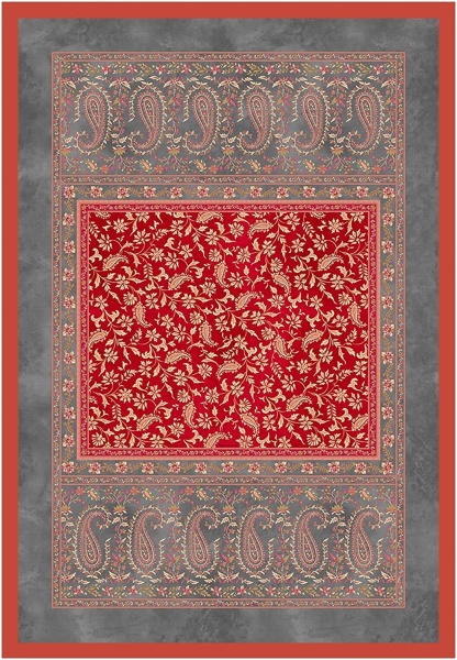 Plaid / Decke MusterComo V.R1, Farbe rot/ grau, Größe 135x 190 cm