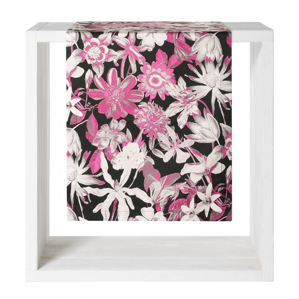 Tischwäsche Varenna, Farbe pink, großzügiges elegantes Blumenmuster, verschiedene Größen