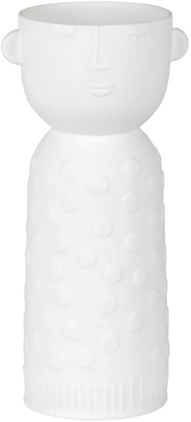 Naturgestalt Kerzenhalter/ Vase, Porzellan weiß, verschiedene Muster und Größen