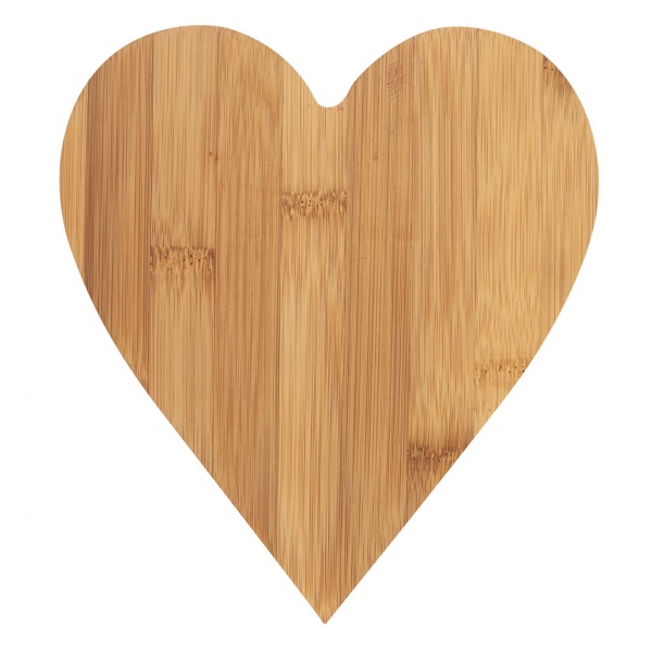 Holzschneidbrett Herz Bambus, verschiedene Größen, mit / ohne Schriftzug - ein ideales Geschenk