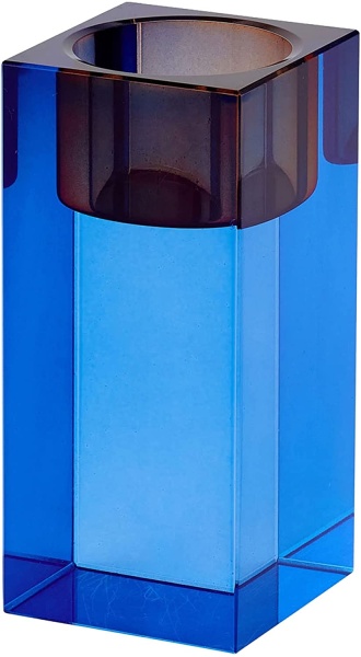 Sari Kerzenständer, durchgefärbtes Kristallglas, Teelichthalter Größe M (H10,3), verschiedene Farben
